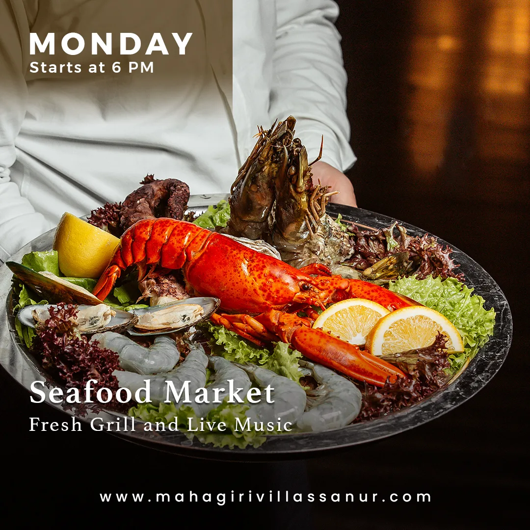 Seafood market dinner at Mahagiri Garden Restaurant